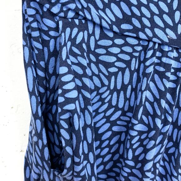 Boden Womens Abigail Jersey Dress Blue Print Long Sleeve Pockets Size 2 Petite - Picture 5 of 11